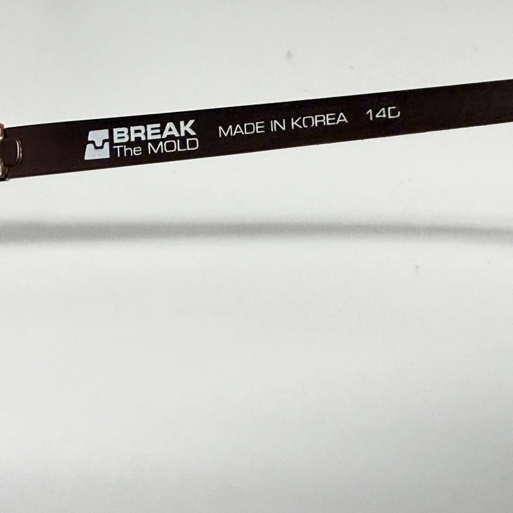 Break The Mold‎ BM-018 Col. 02 Eyeglasses Frames Brown Rectangle 54-18-140 Korea